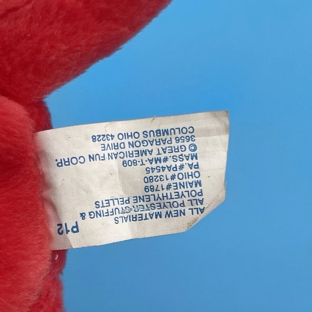 Vintage GAF Great American Fun Red Crab Plush Stuffed Animal 32544